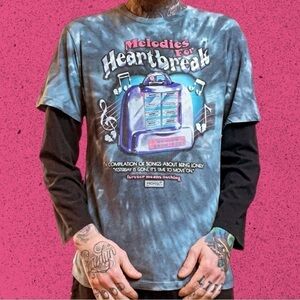 Broken Promises jukebox layered long sleeve skate shirt